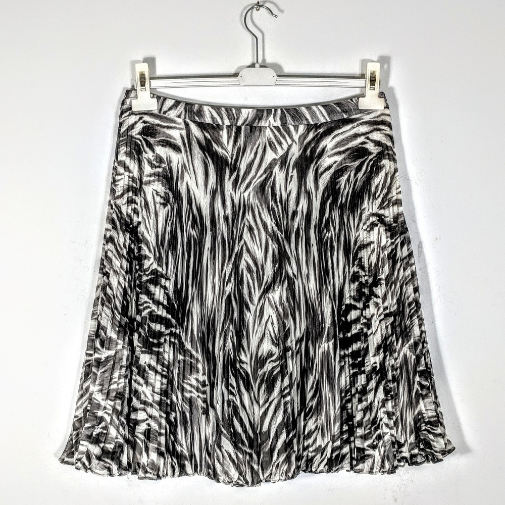 Talbots Pleated Chiffon Zebra Skirt